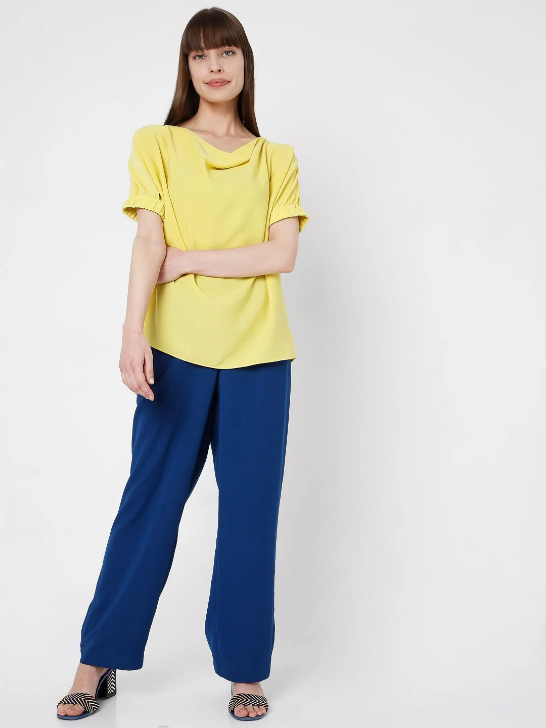 Yellow Cowl Neck Top - Image 5