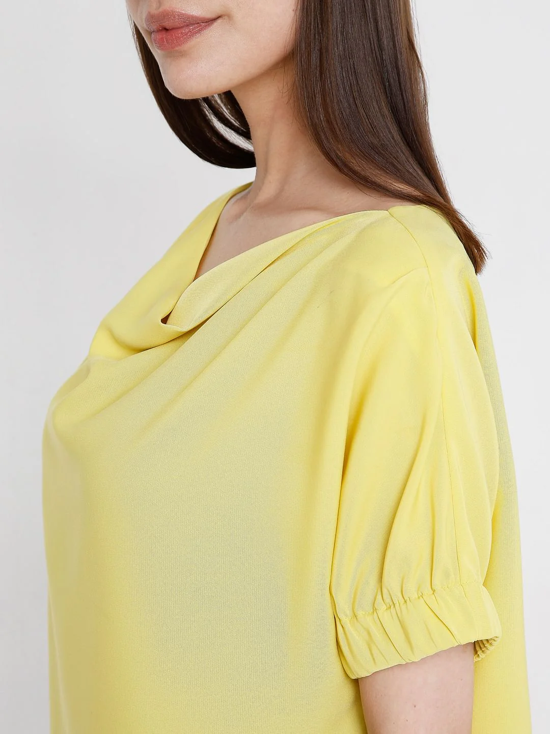 Yellow Cowl Neck Top - Image 6