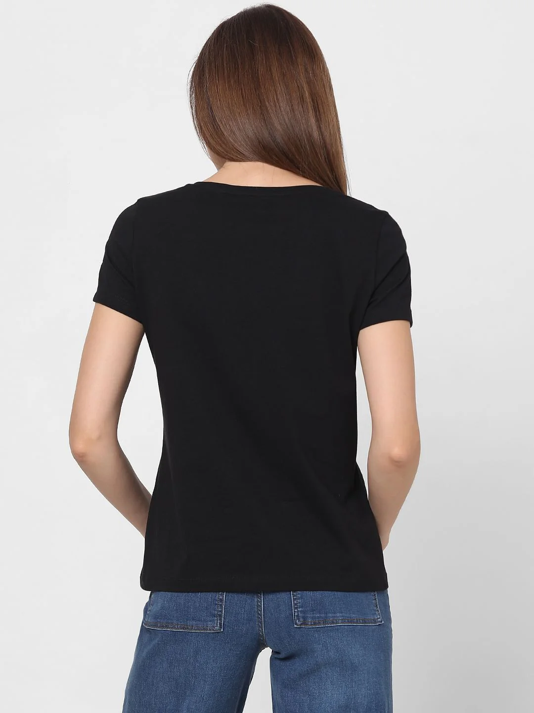 Black Foil Print T-Shirt - Image 4