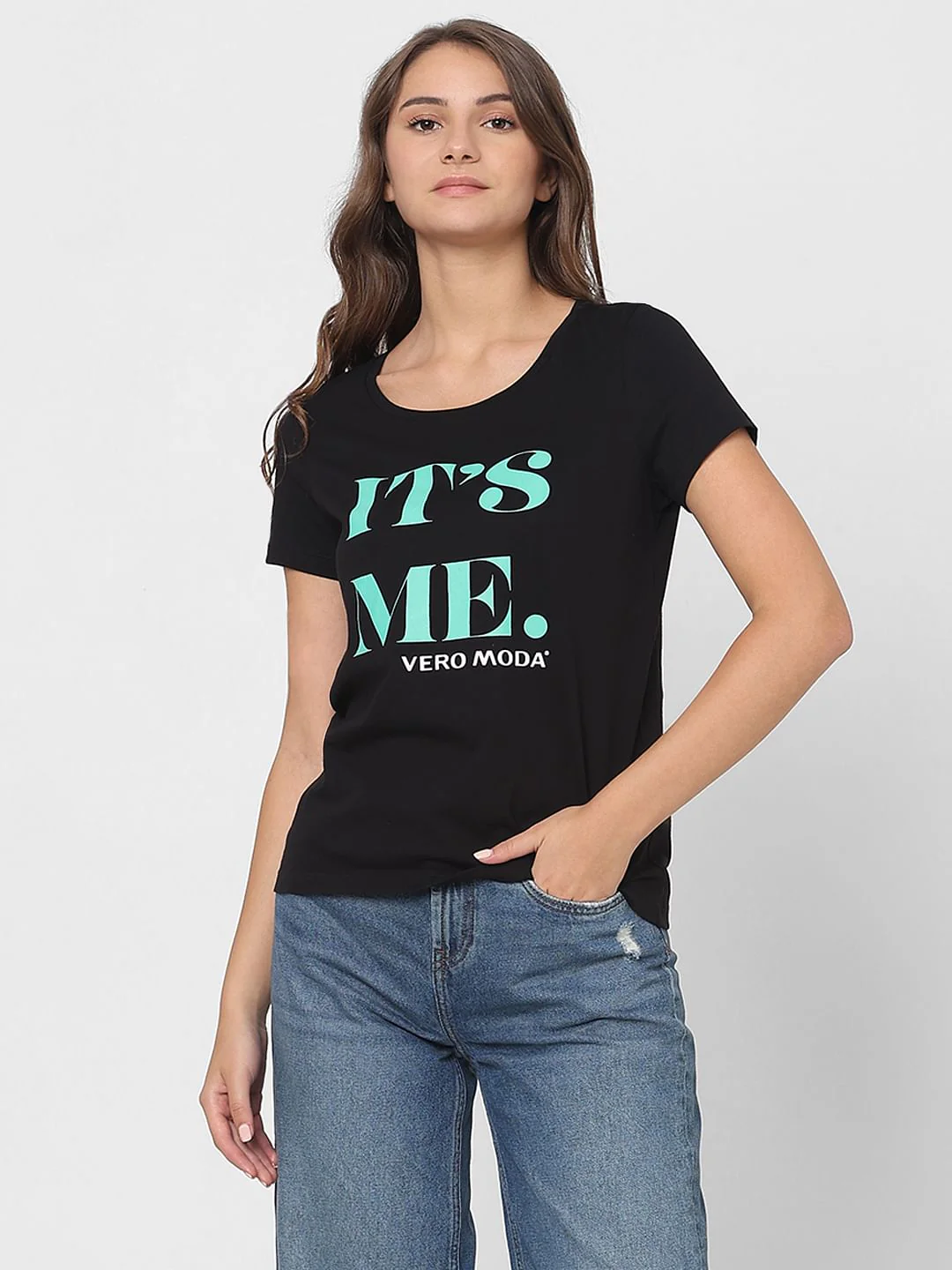 Black Printed T-Shirt - Image 2