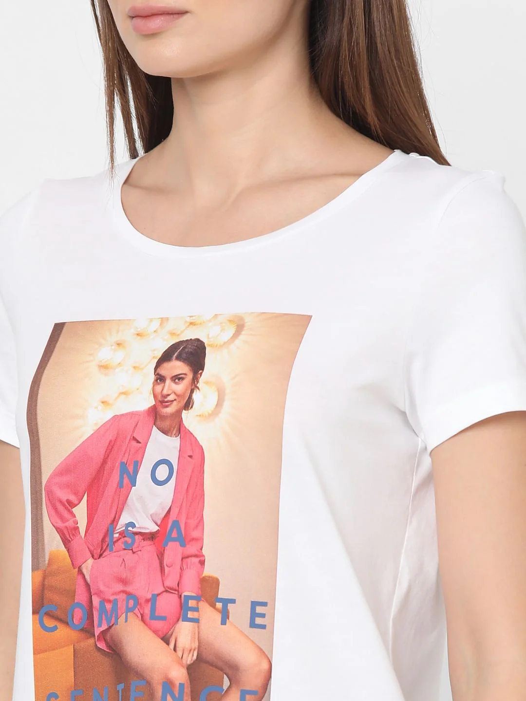 White Graphic Print T-Shirt - Image 6