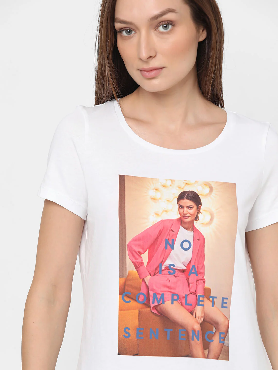 White Graphic Print T-Shirt - Image 8