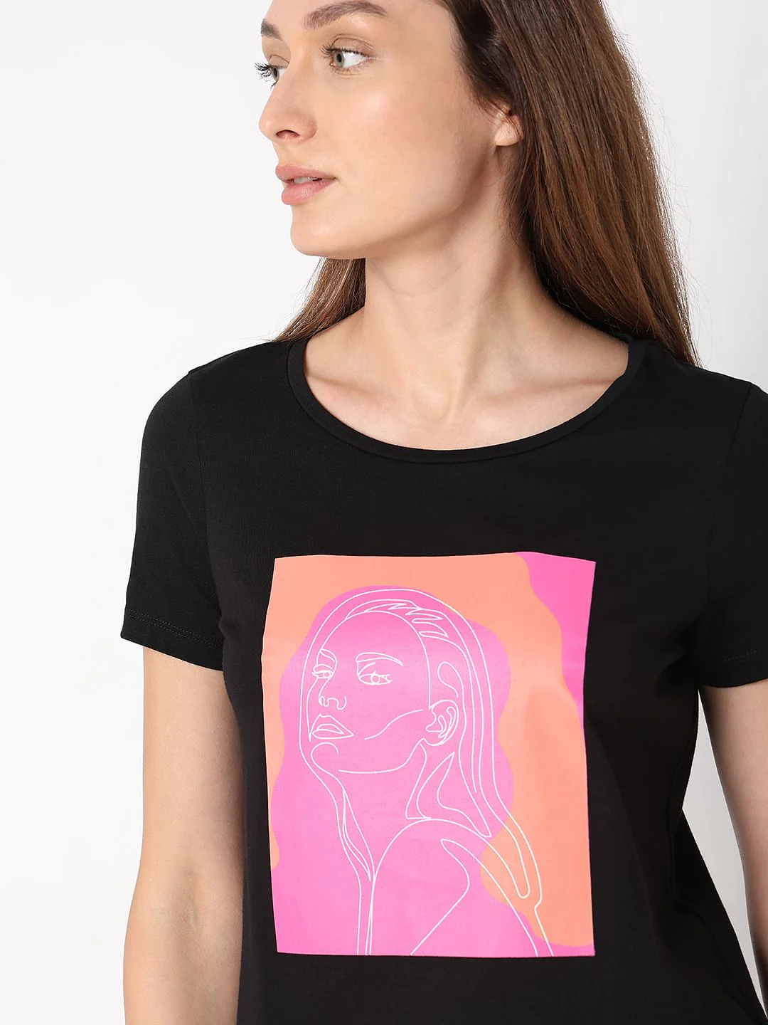 Black Graphic Print T-Shirt - Image 6
