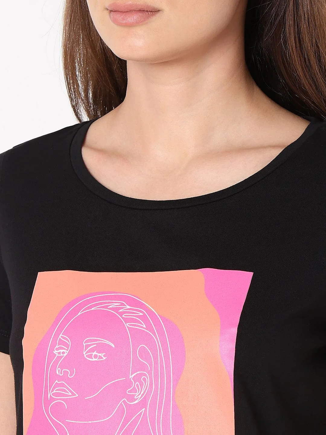 Black Graphic Print T-Shirt - Image 8