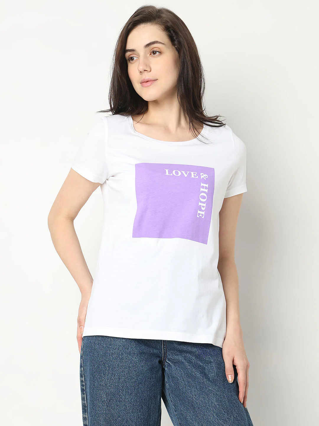 White Graphic Print T-Shirt - Image 2
