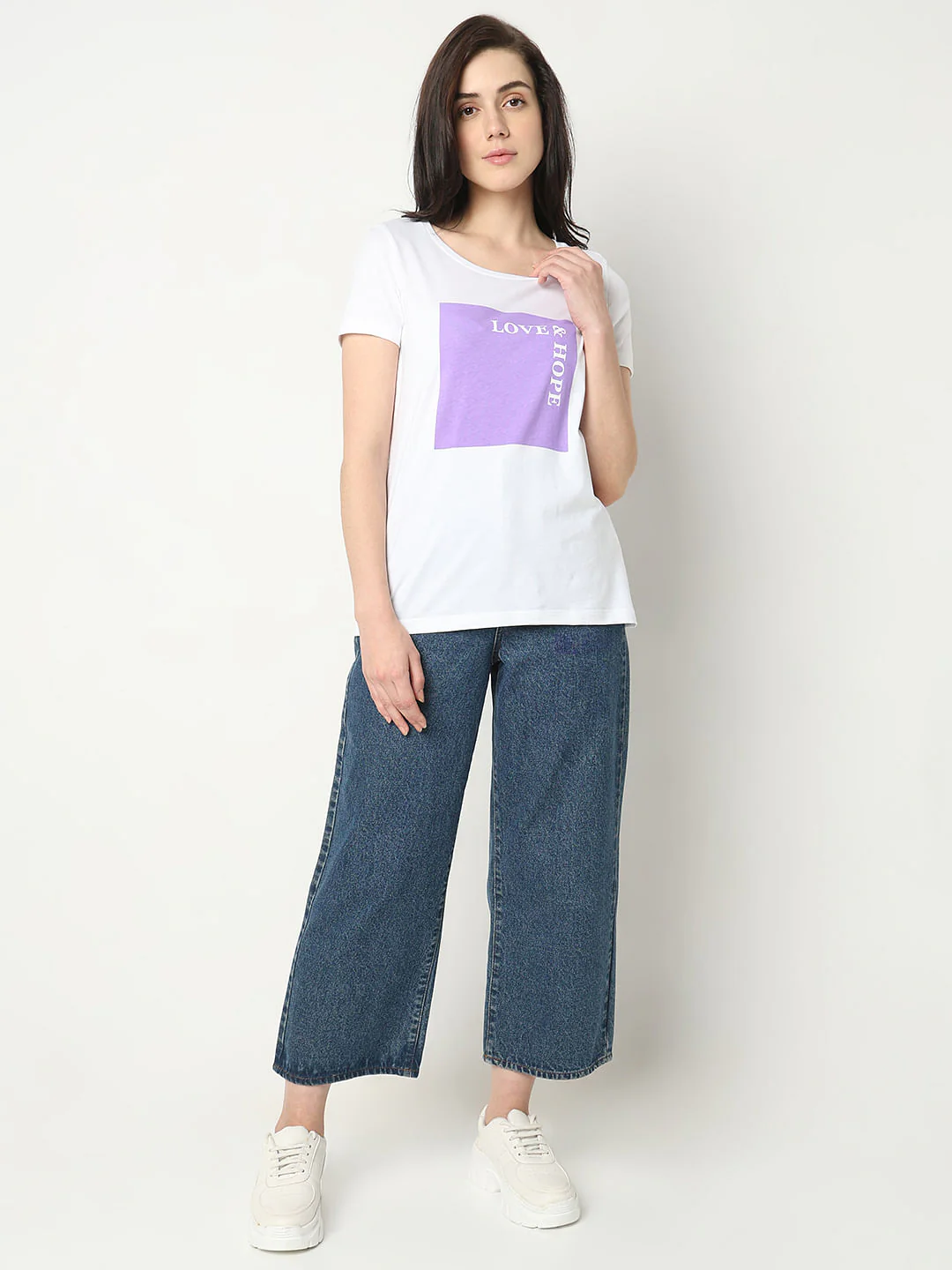 White Graphic Print T-Shirt - Image 5