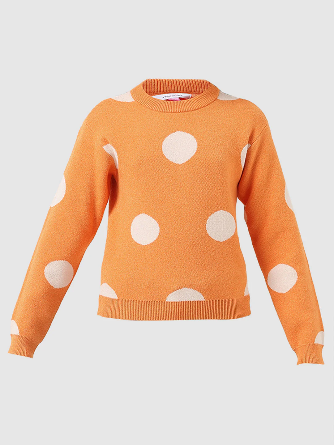 Girl Orange Polka Dot Pullover - Image 6