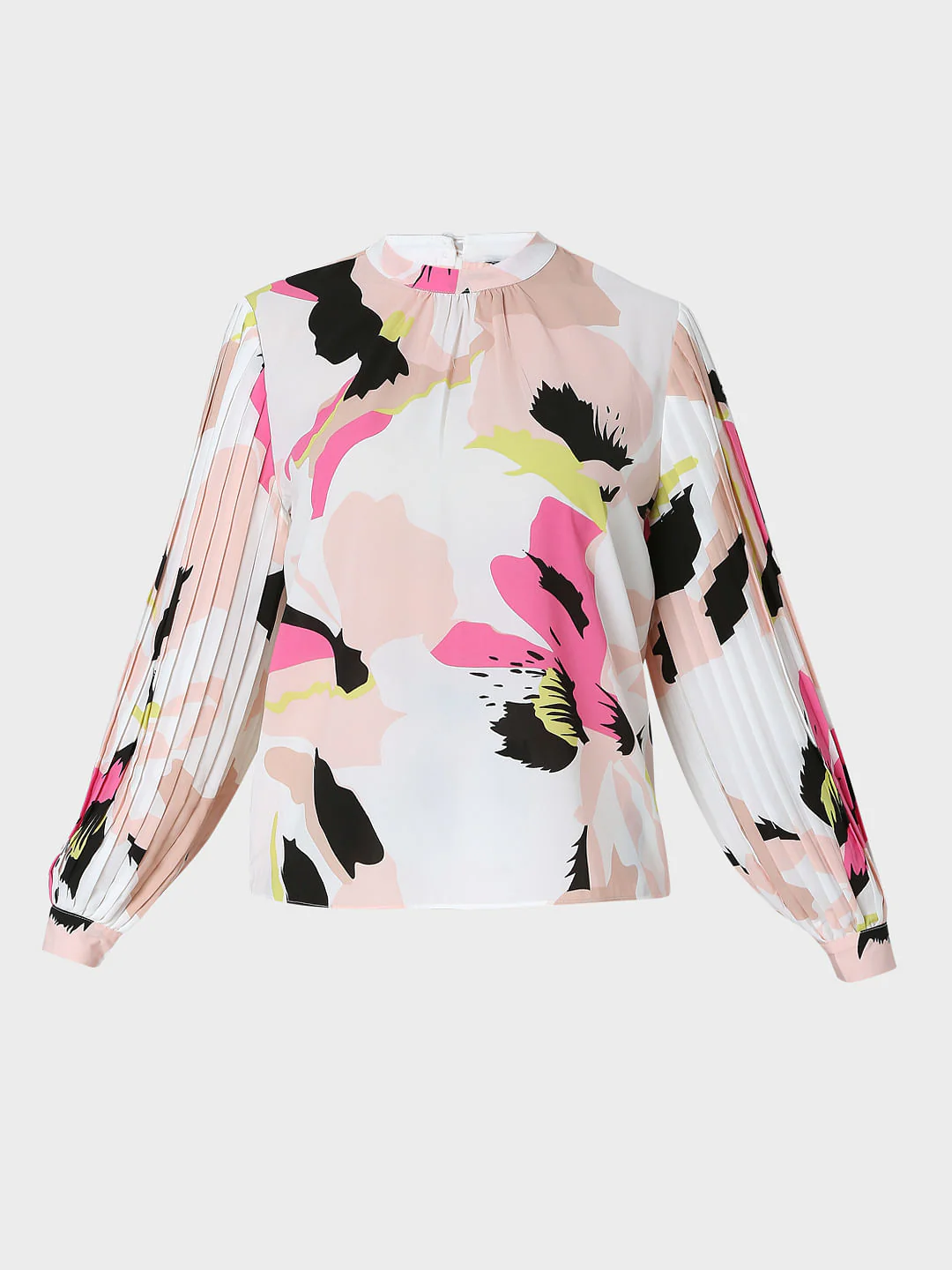 White Abstract Print Co-Ord Top - Image 7