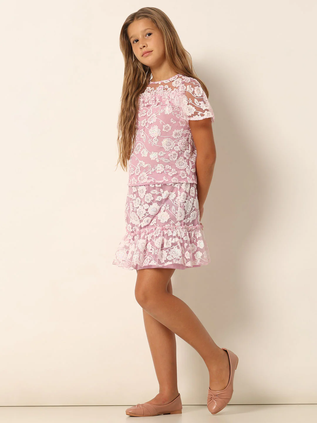 Purple Lace Co-Ord Set Top - Image 6