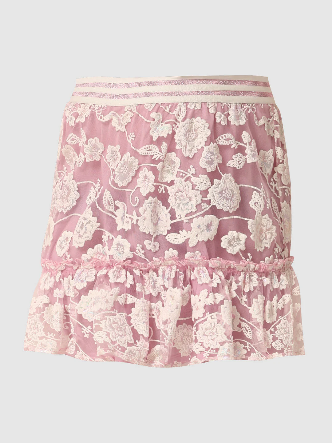 Purple Lace Co-Ord Set Skirt - Image 5