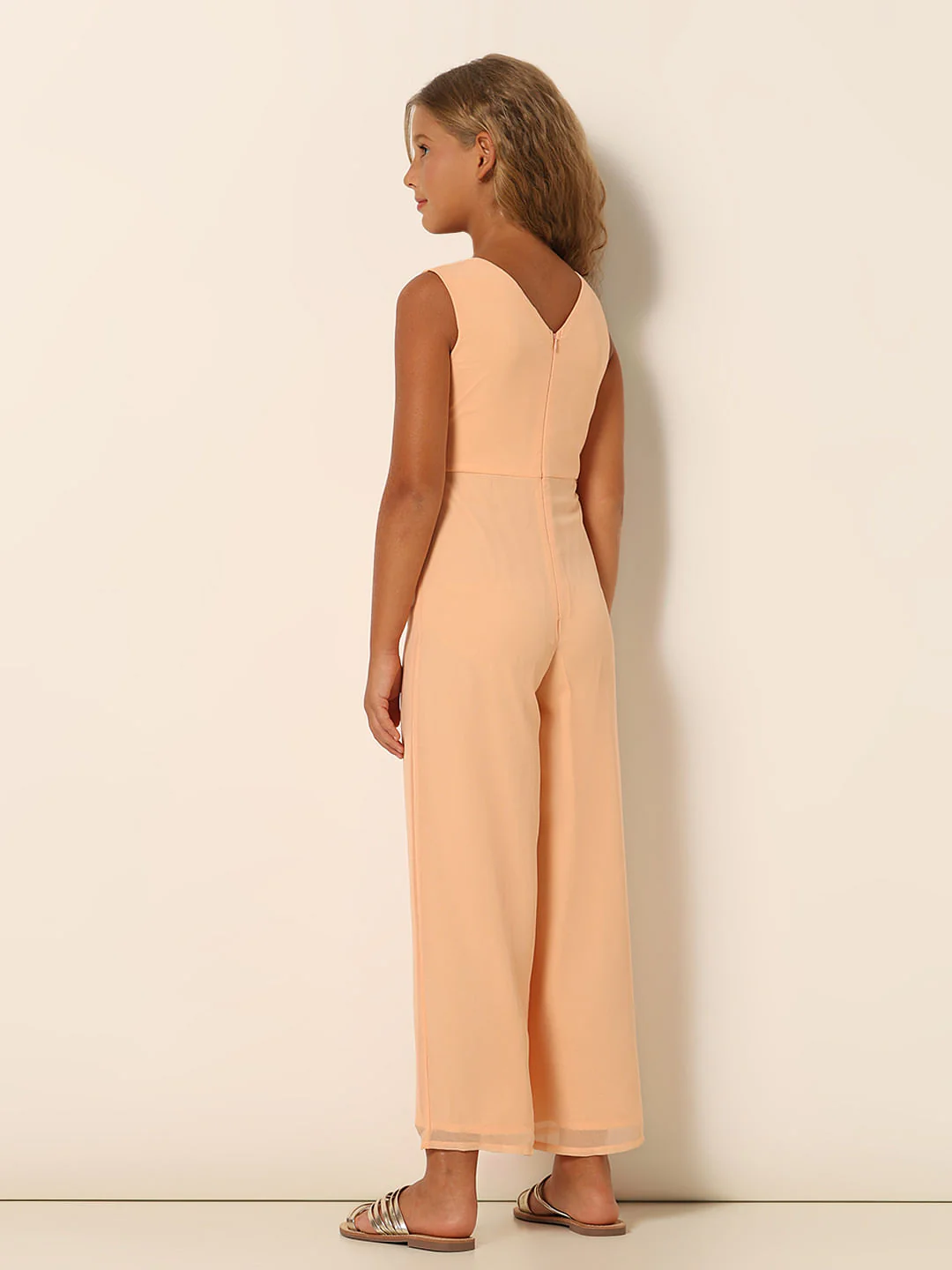 Girl Peach Jumpsuit - Image 3