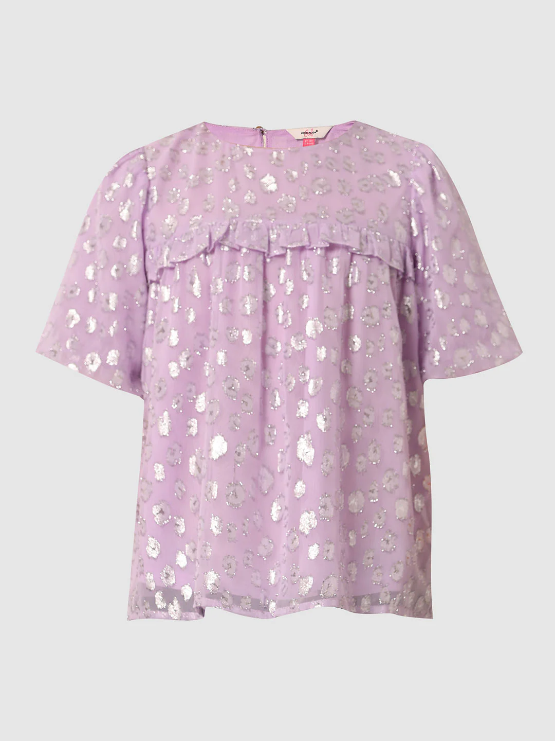 Purple Printed Flared Top - Image 6