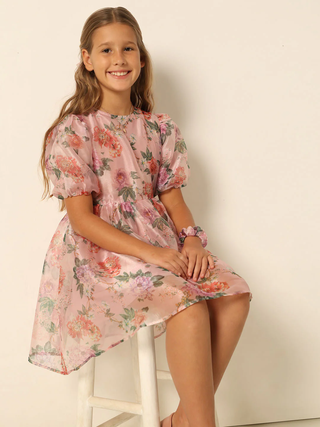 Lilac Floral Organza Dress