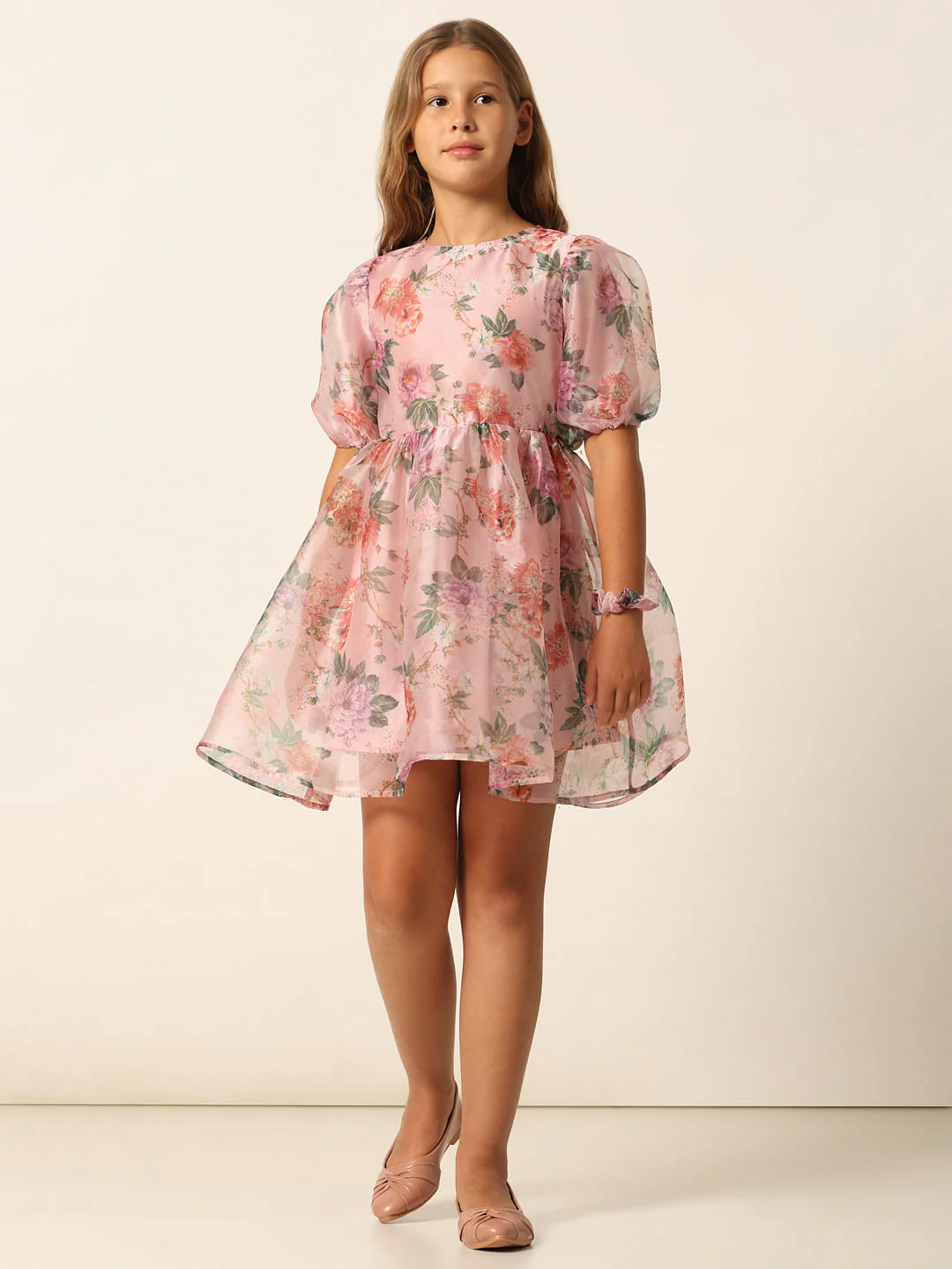 Lilac Floral Organza Dress - Image 5