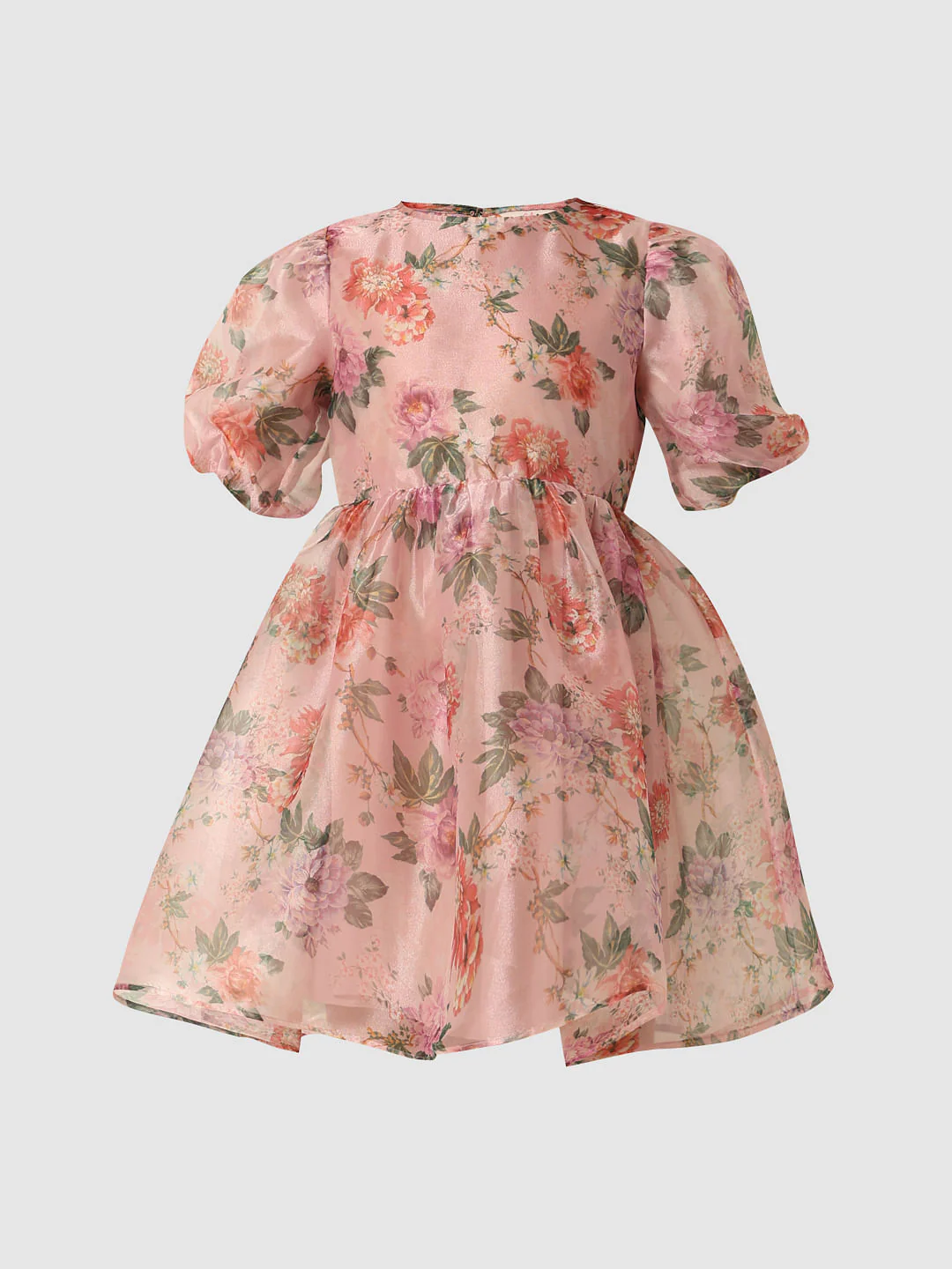 Lilac Floral Organza Dress - Image 6