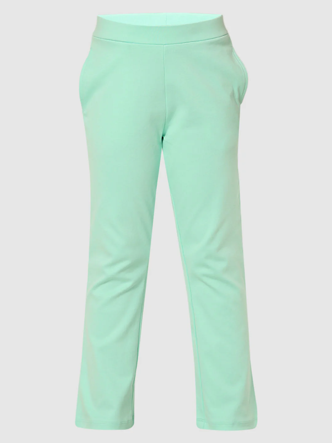 Girls Mint Green Mid Rise Straight Fit Pants - Image 5