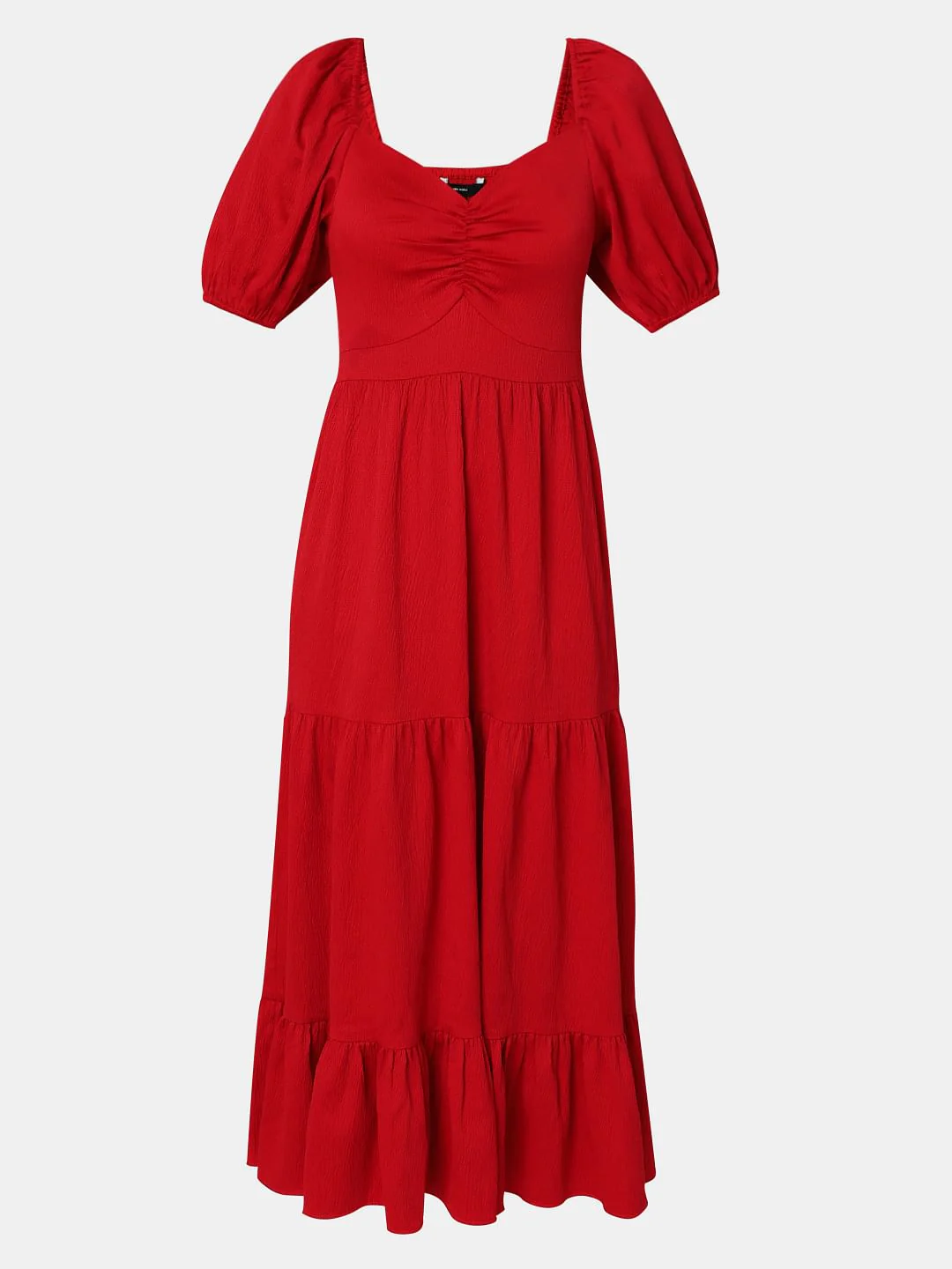 Red Tiered Maxi Dress - Image 6