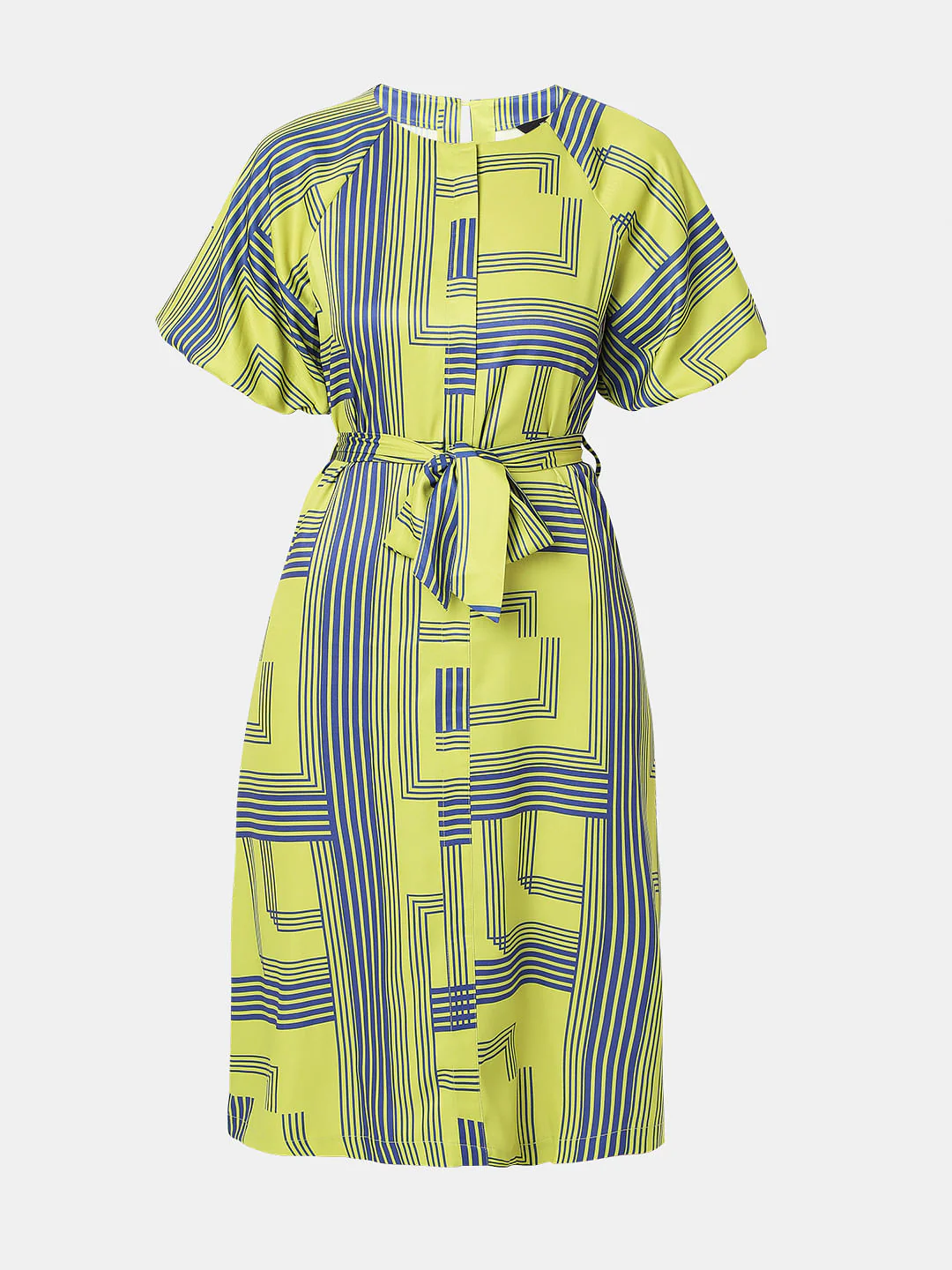 Green Printed Midi Dress - Image 6