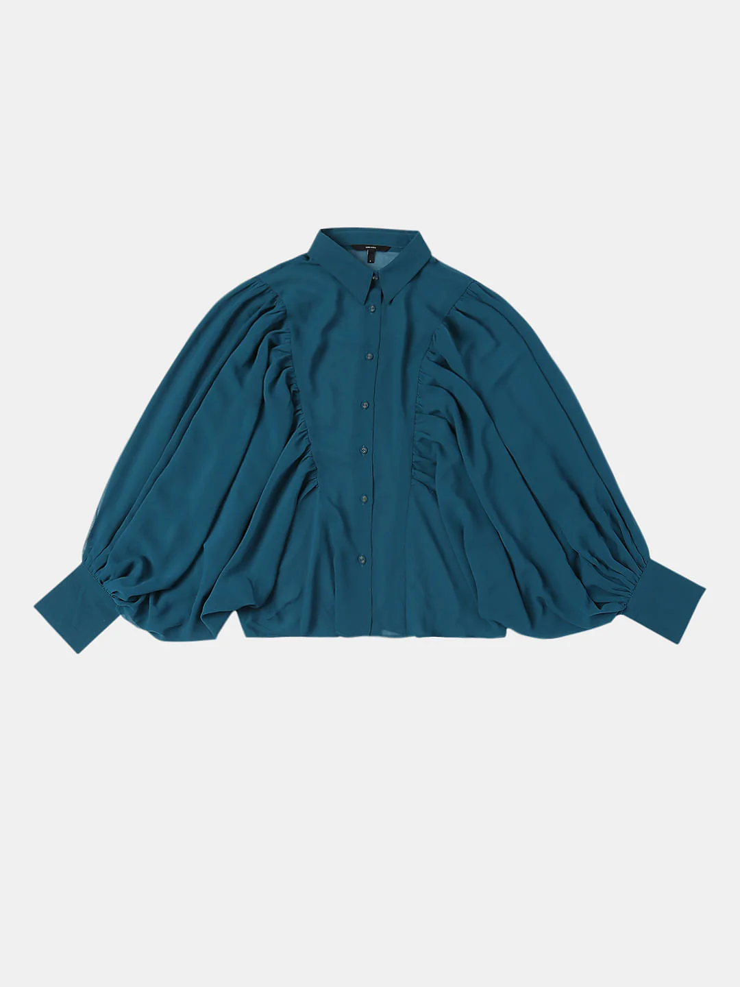 Green Voluminous Sleeves Shirt - Image 7