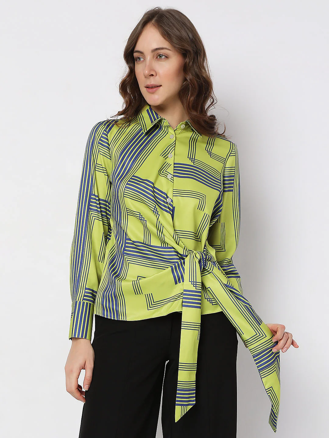 Green Printed Shirt - Image 2