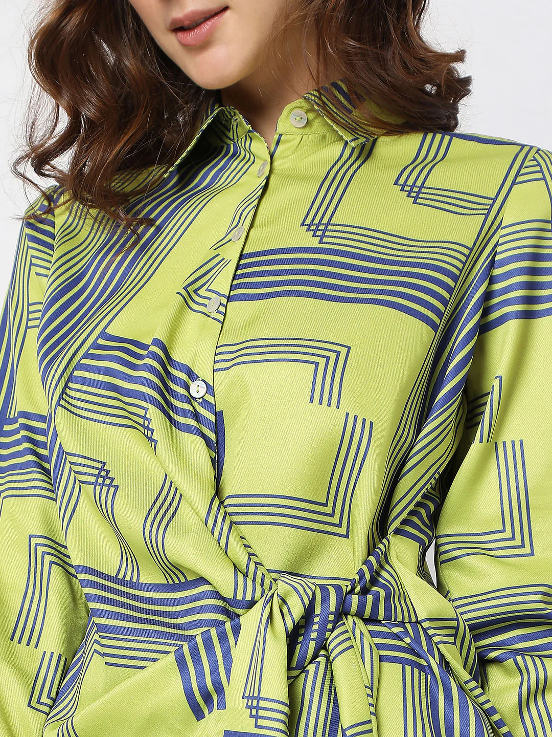 Green Printed Shirt - Image 6