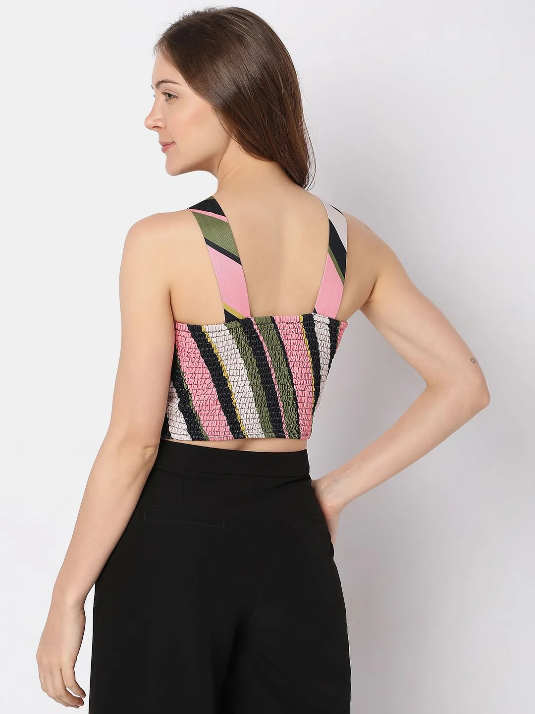 Pink Striped Cropped Top - Image 4