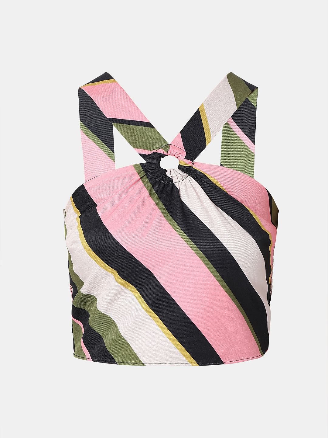 Pink Striped Cropped Top - Image 7