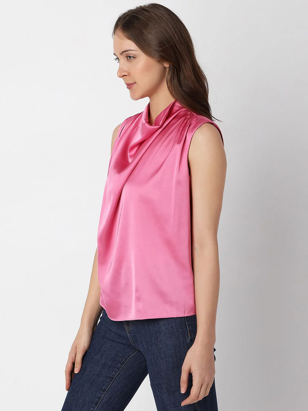 Pink Cowl Neck Top - Image 3