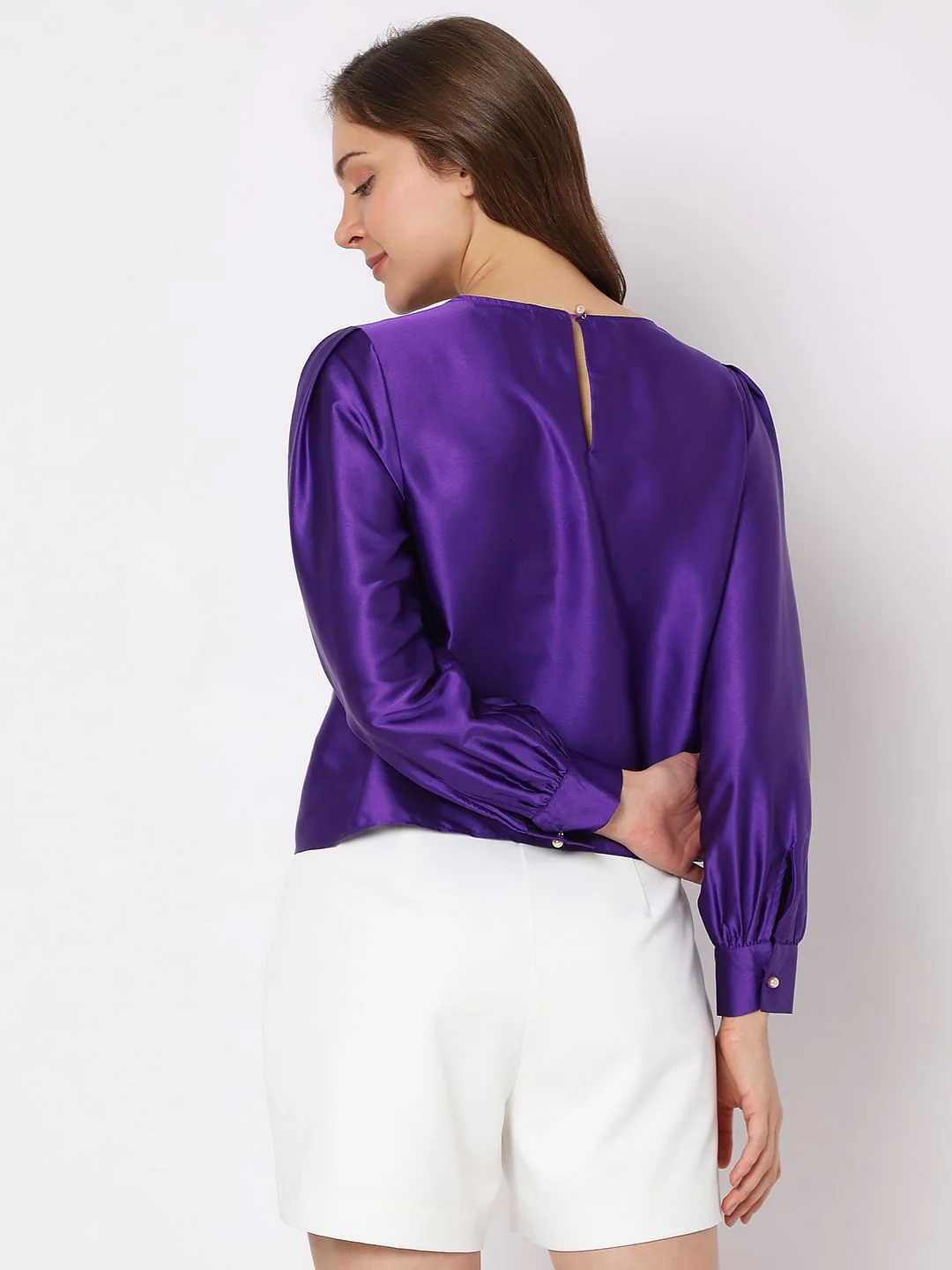 Purple Satin Top - Image 4