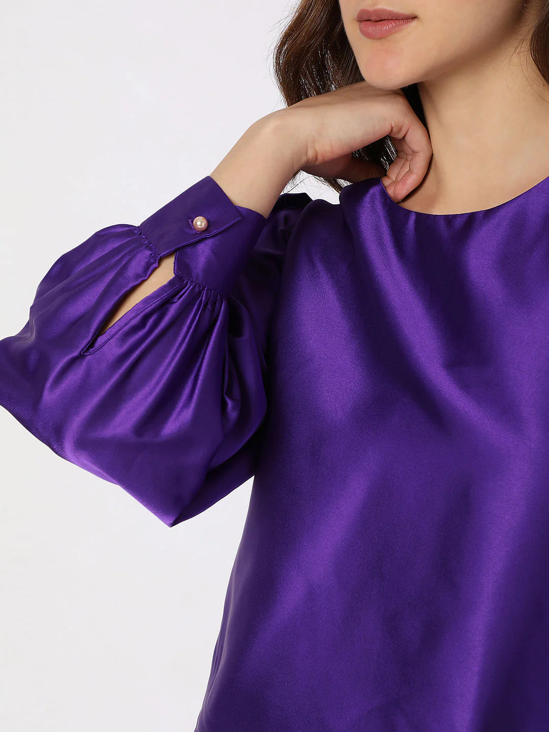 Purple Satin Top - Image 6