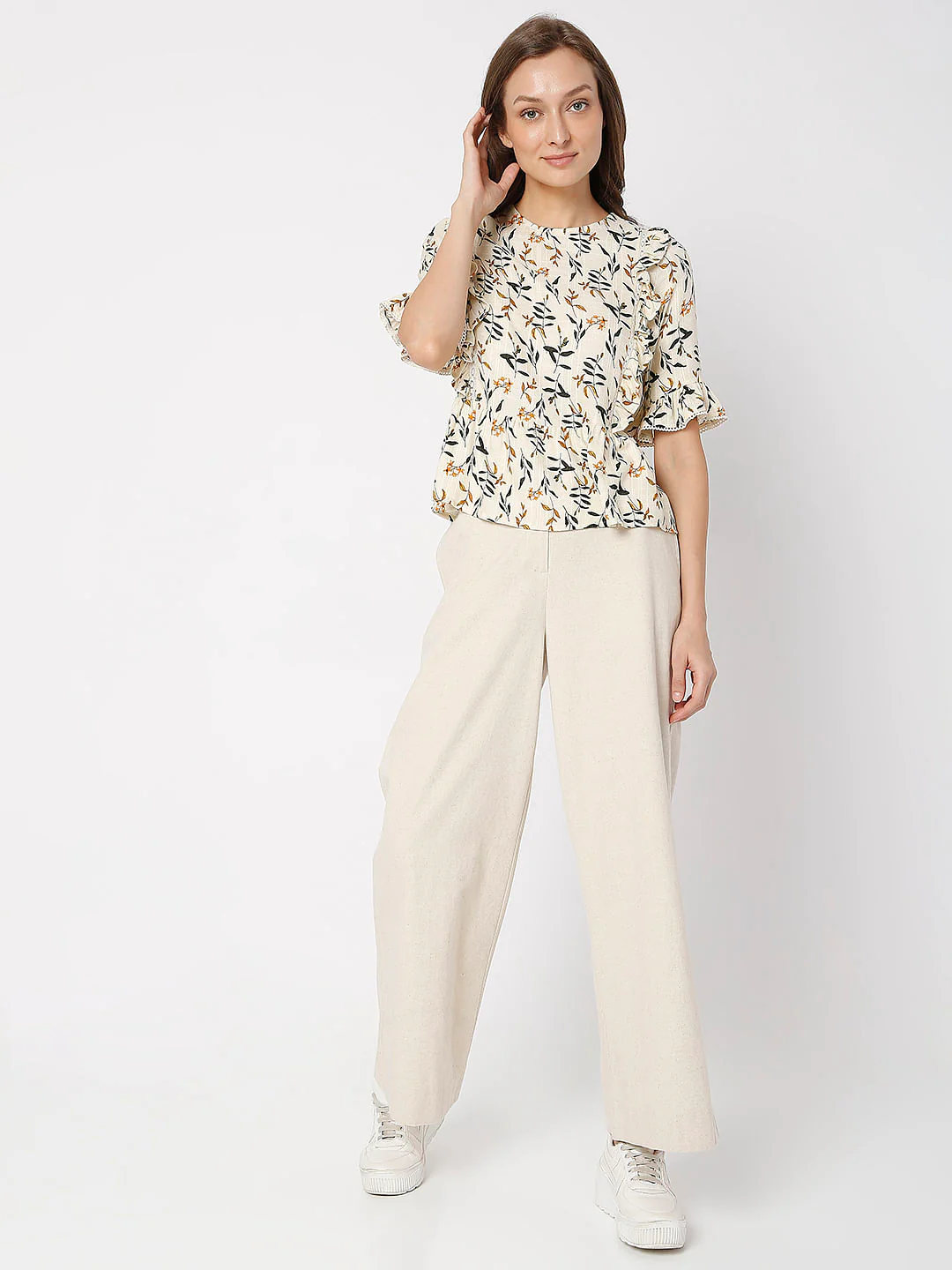 Beige Floral Top - Image 5
