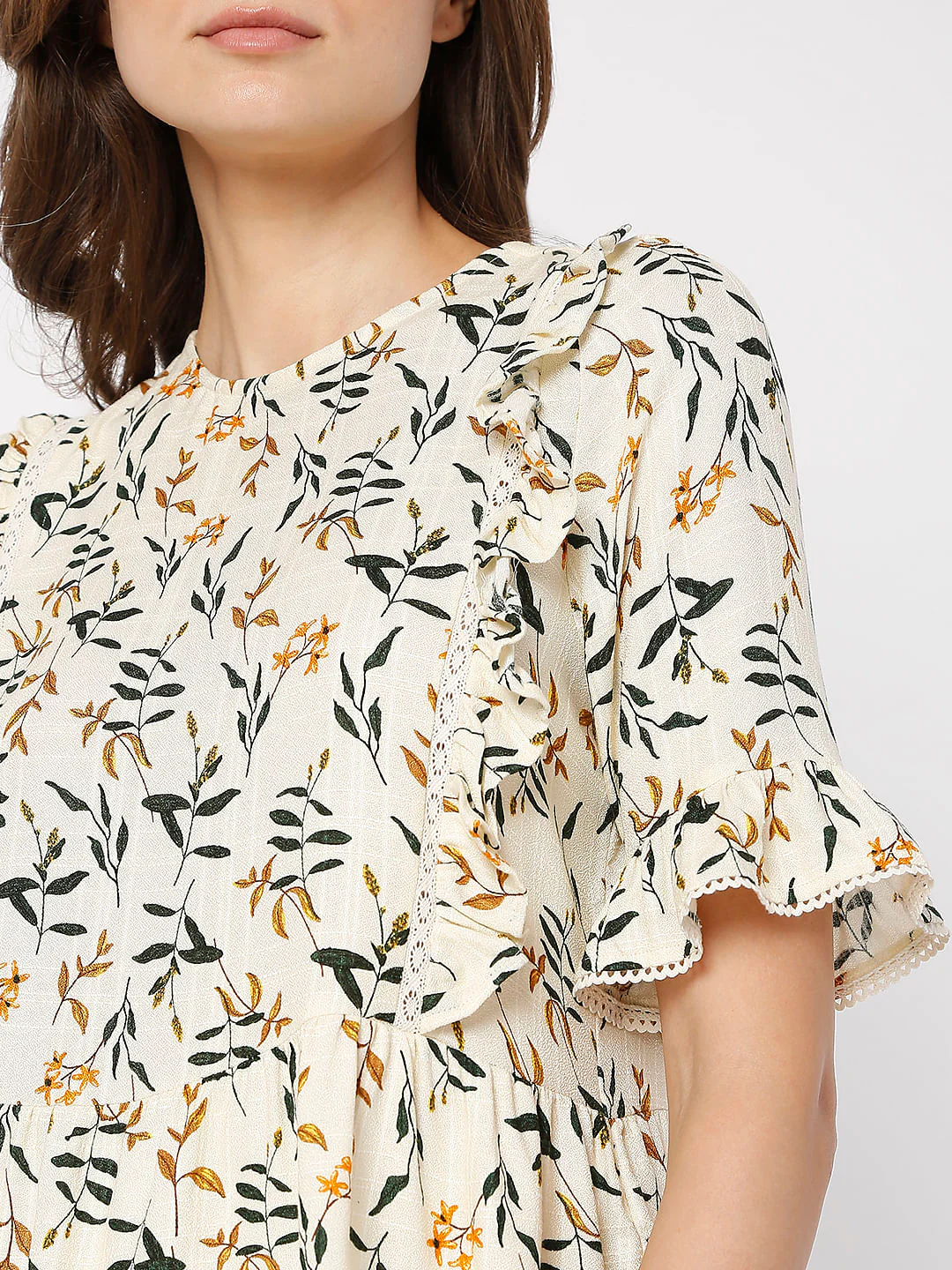 Beige Floral Top - Image 6
