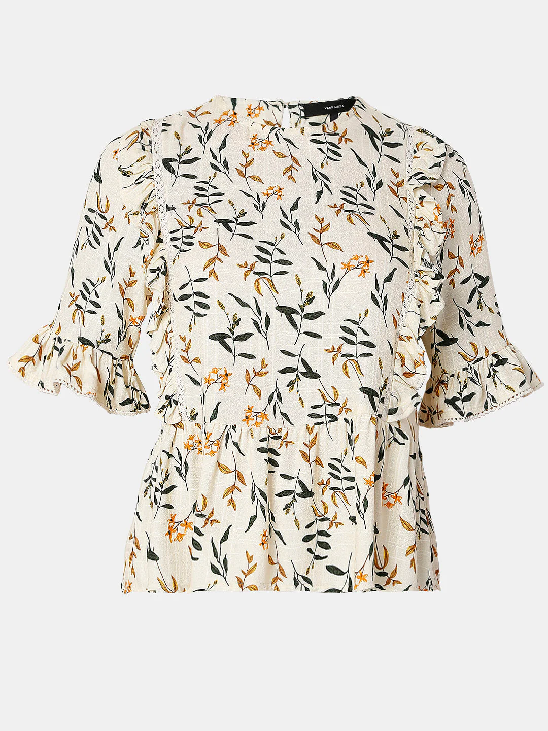 Beige Floral Top - Image 7