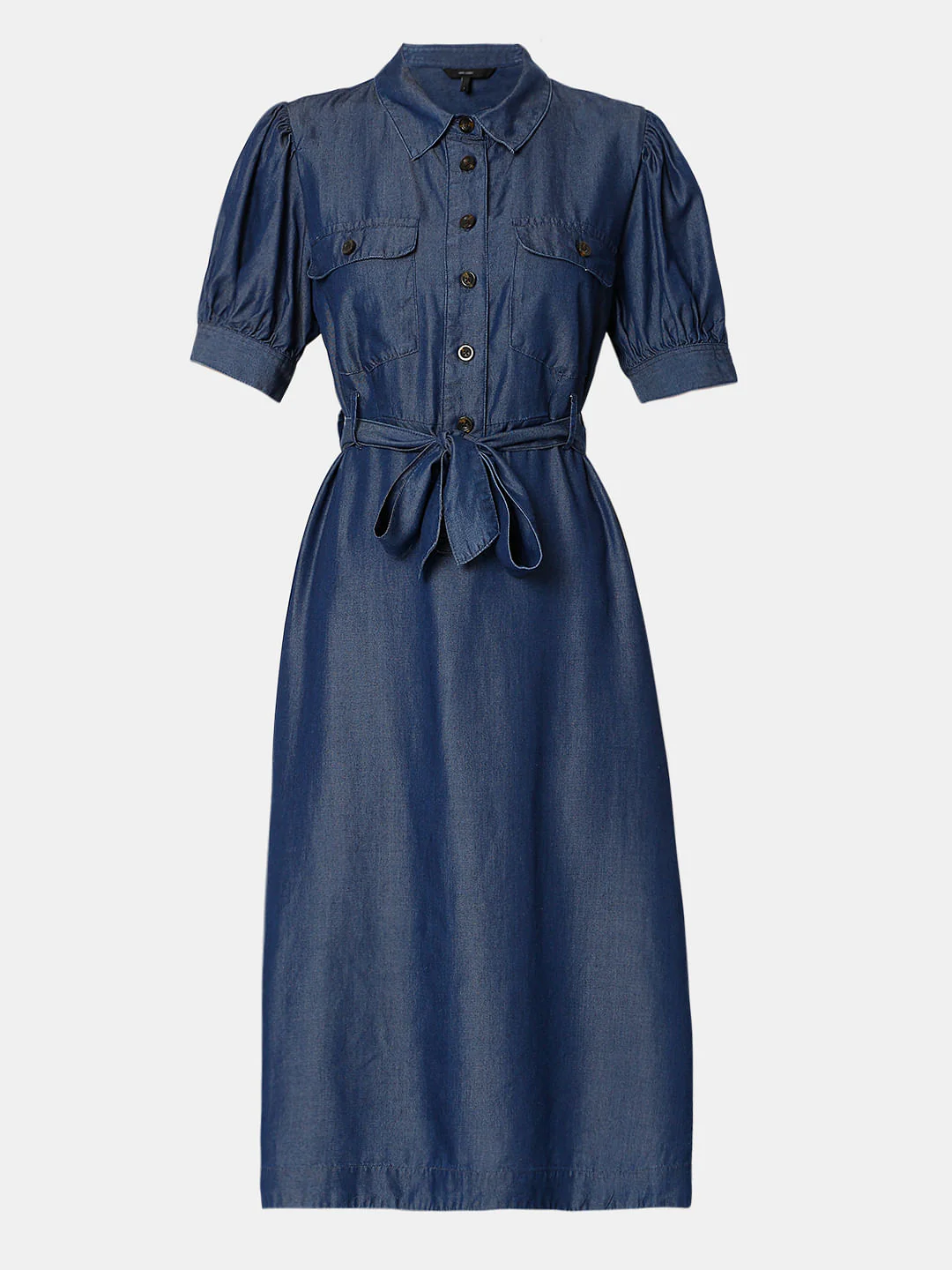 Blue Denim Midi Dress - Image 6