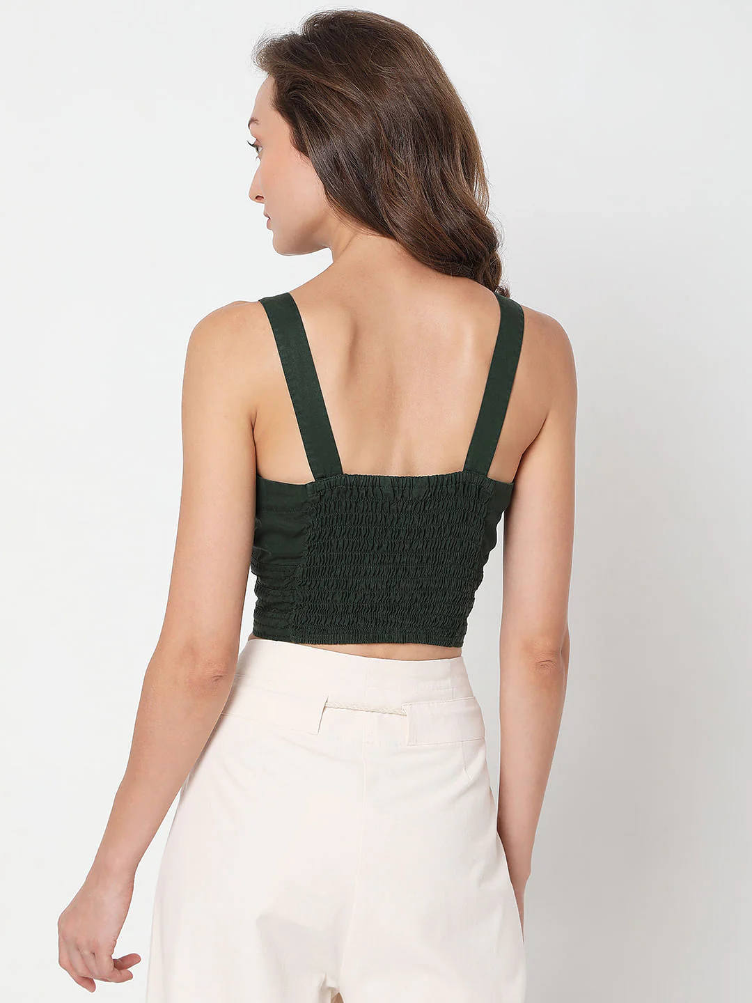 Green Strappy Crop Top - Image 4