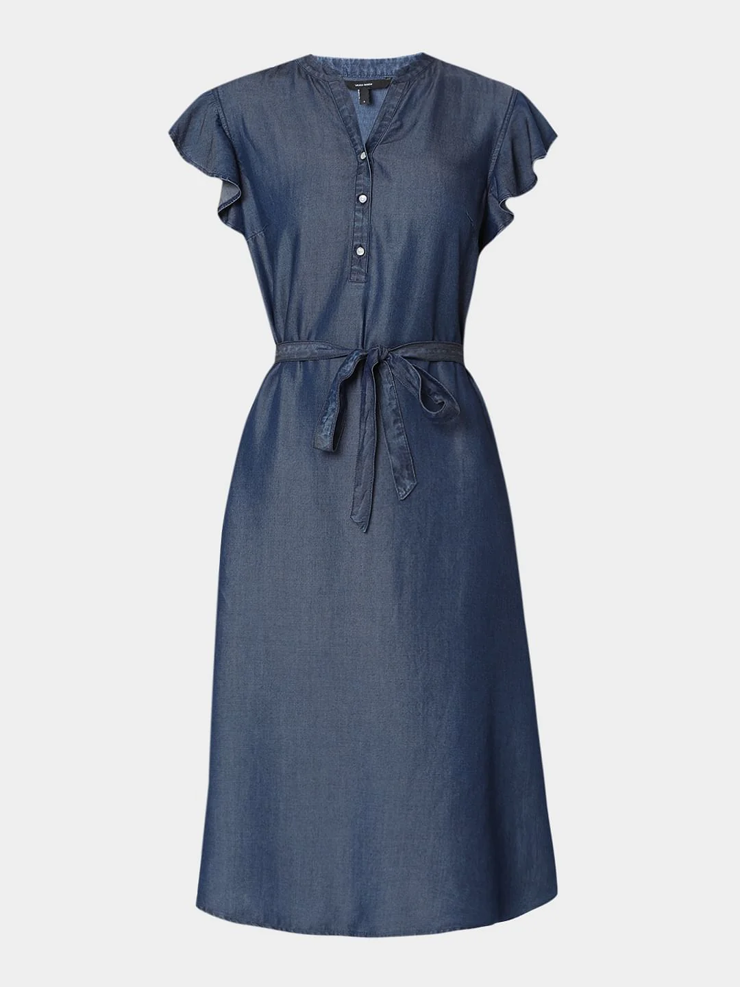 Blue Denim Midi Dress - Image 6