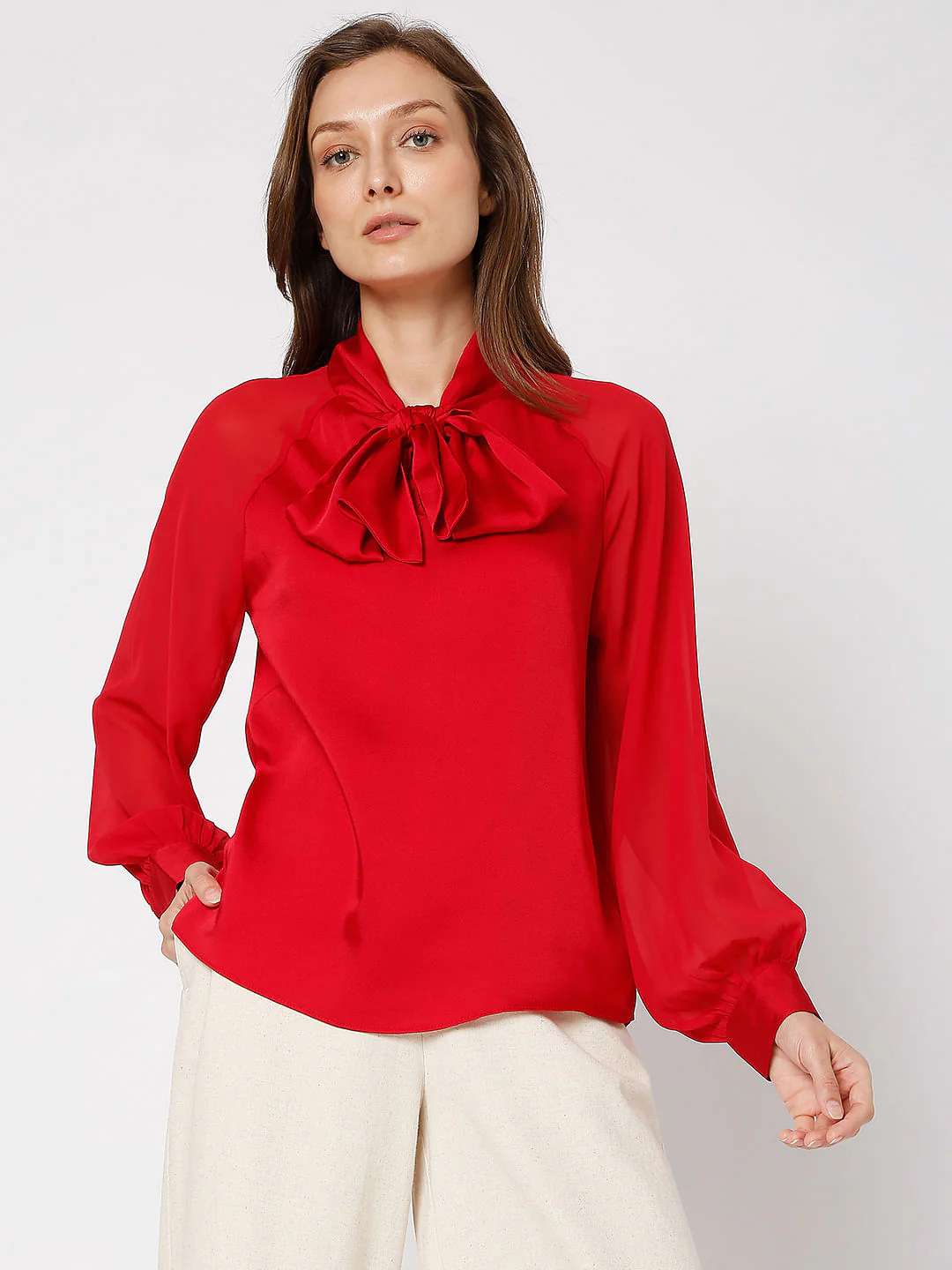 Red Front Tie-Up Top - Image 2