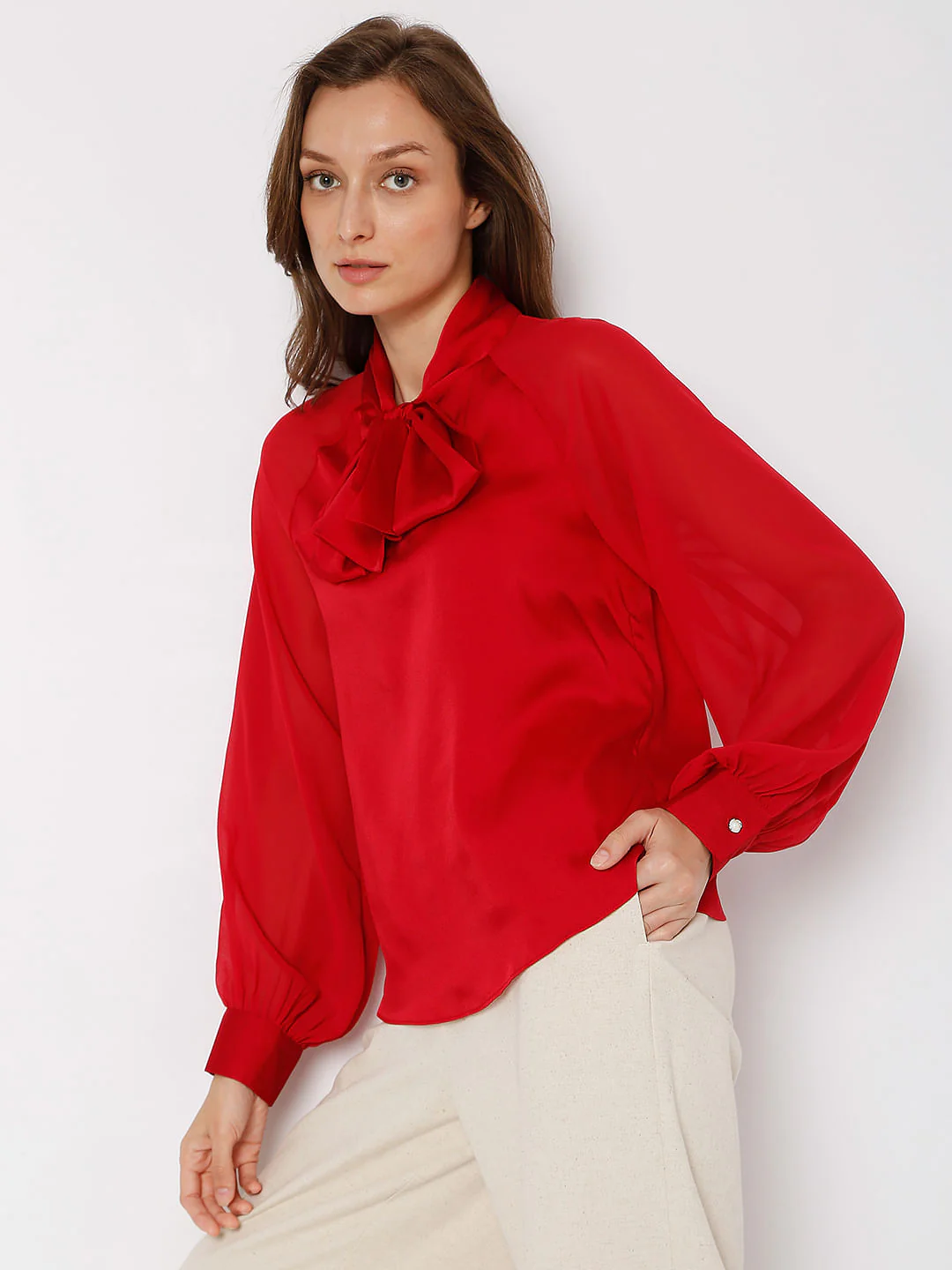 Red Front Tie-Up Top - Image 3
