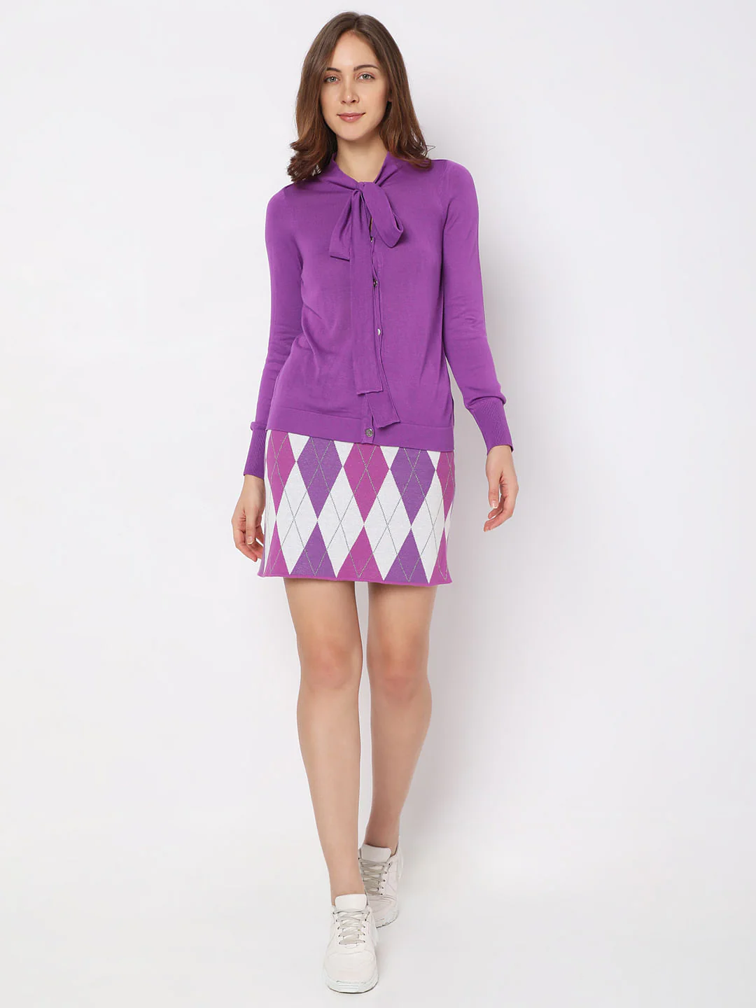 Purple Tie-Up Knit Top - Image 4