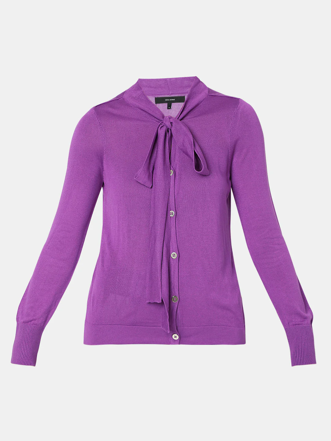 Purple Tie-Up Knit Top - Image 6