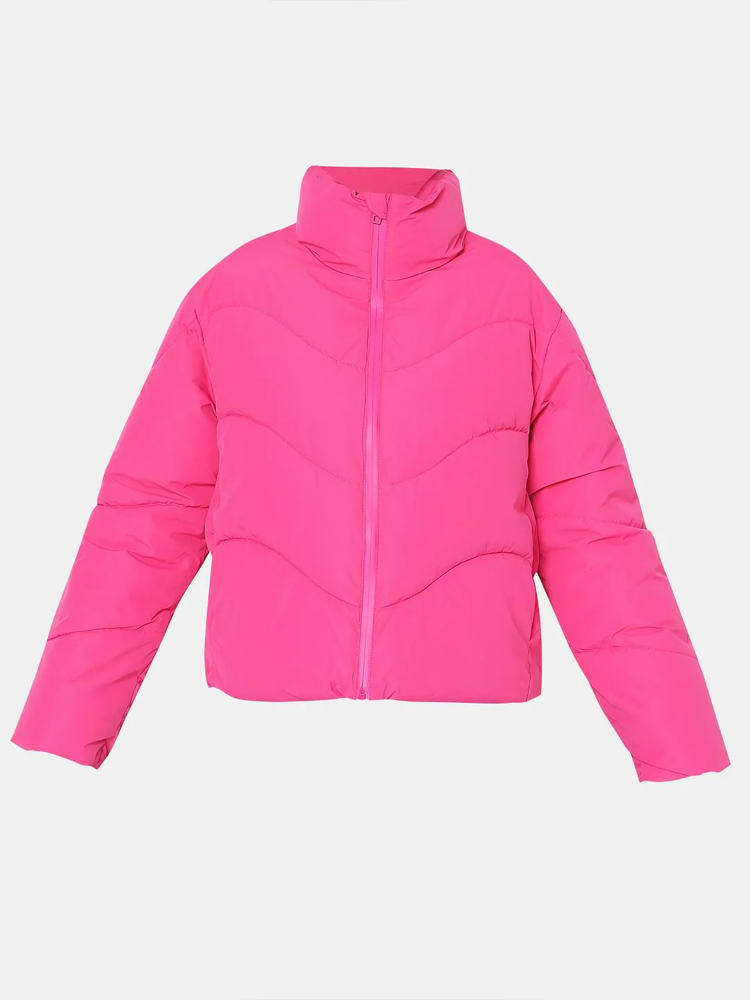 Magenta Pink Puffer Jacket - Image 7