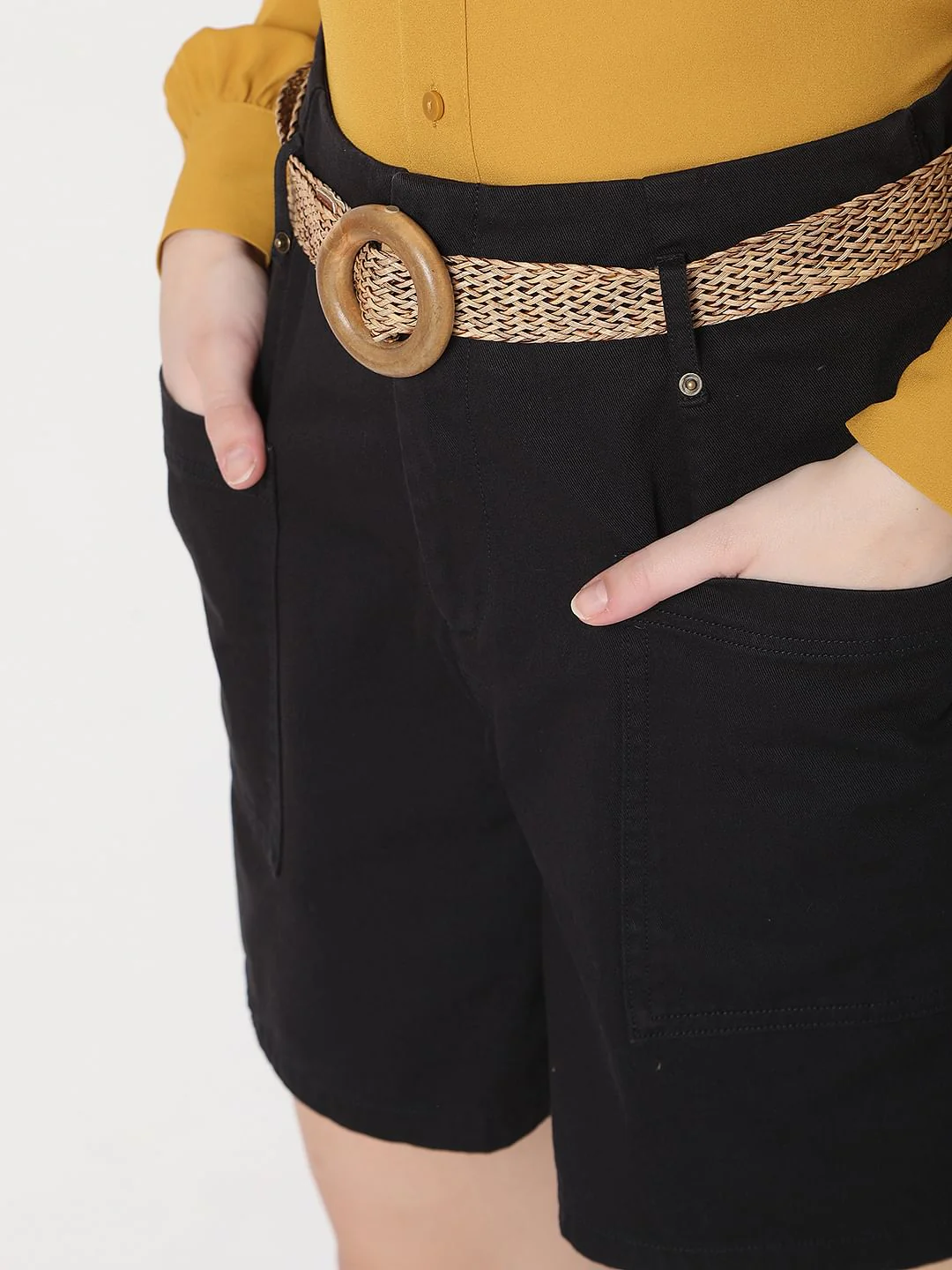 Black High Waist Shorts - Image 5
