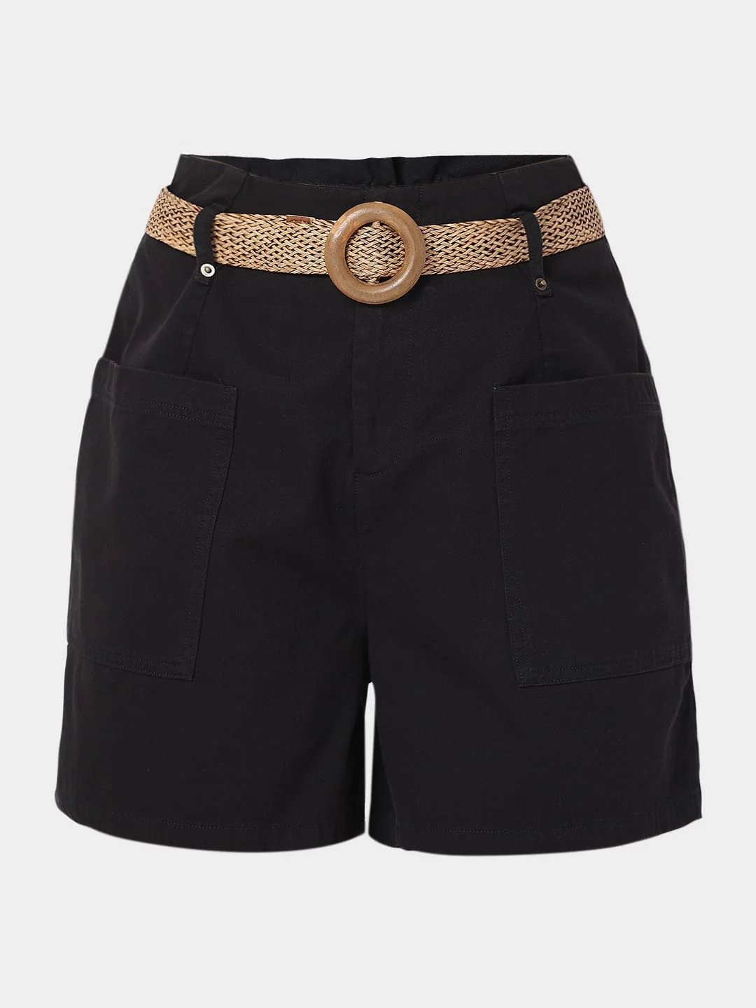 Black High Waist Shorts - Image 7