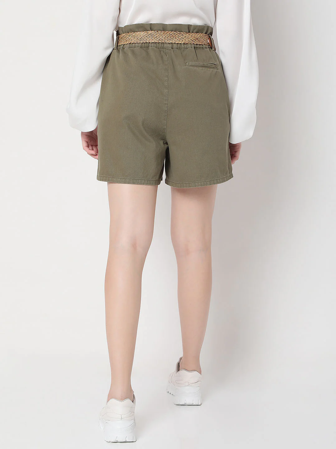 Green High Rise Shorts - Image 4