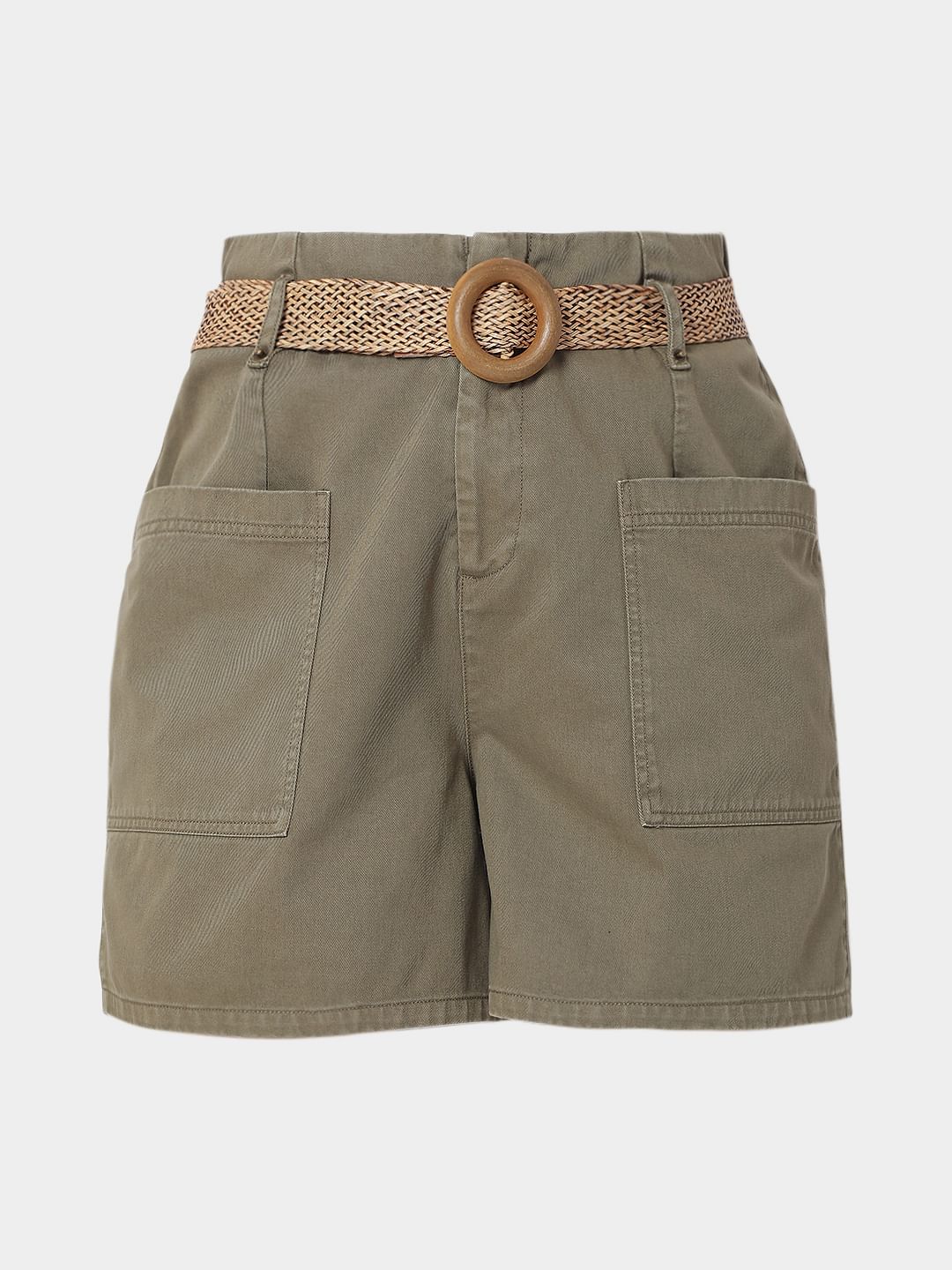 Green High Rise Shorts - Image 7