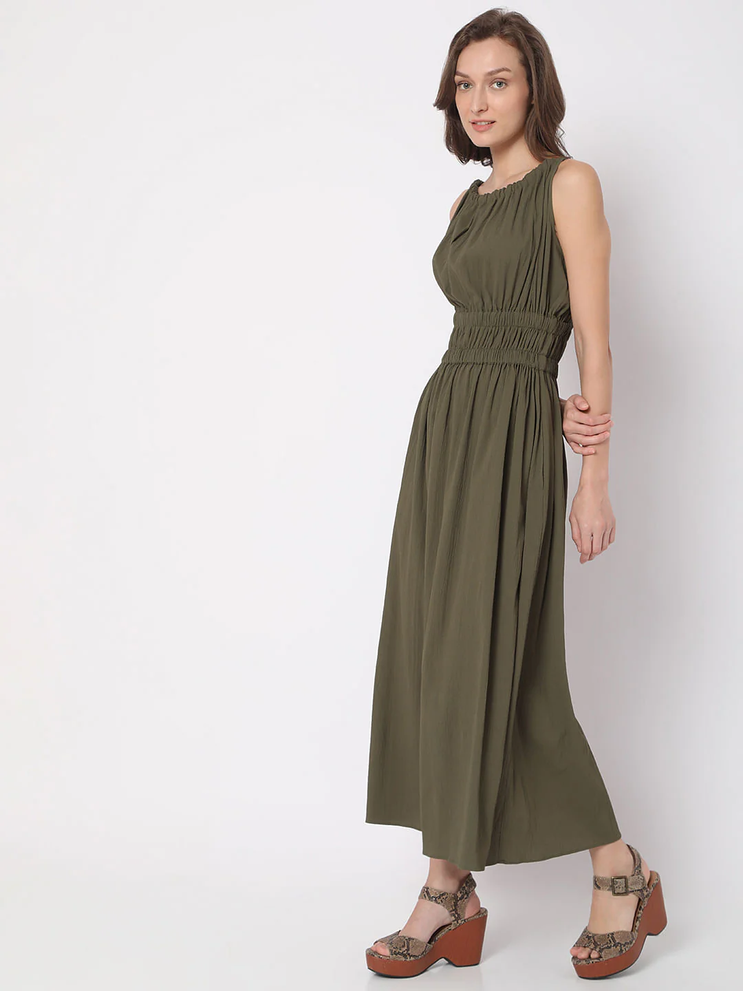 Dark Green Maxi Dress - Image 3