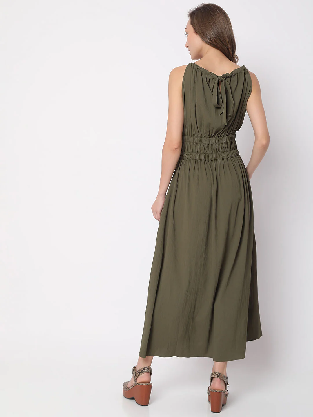 Dark Green Maxi Dress - Image 4