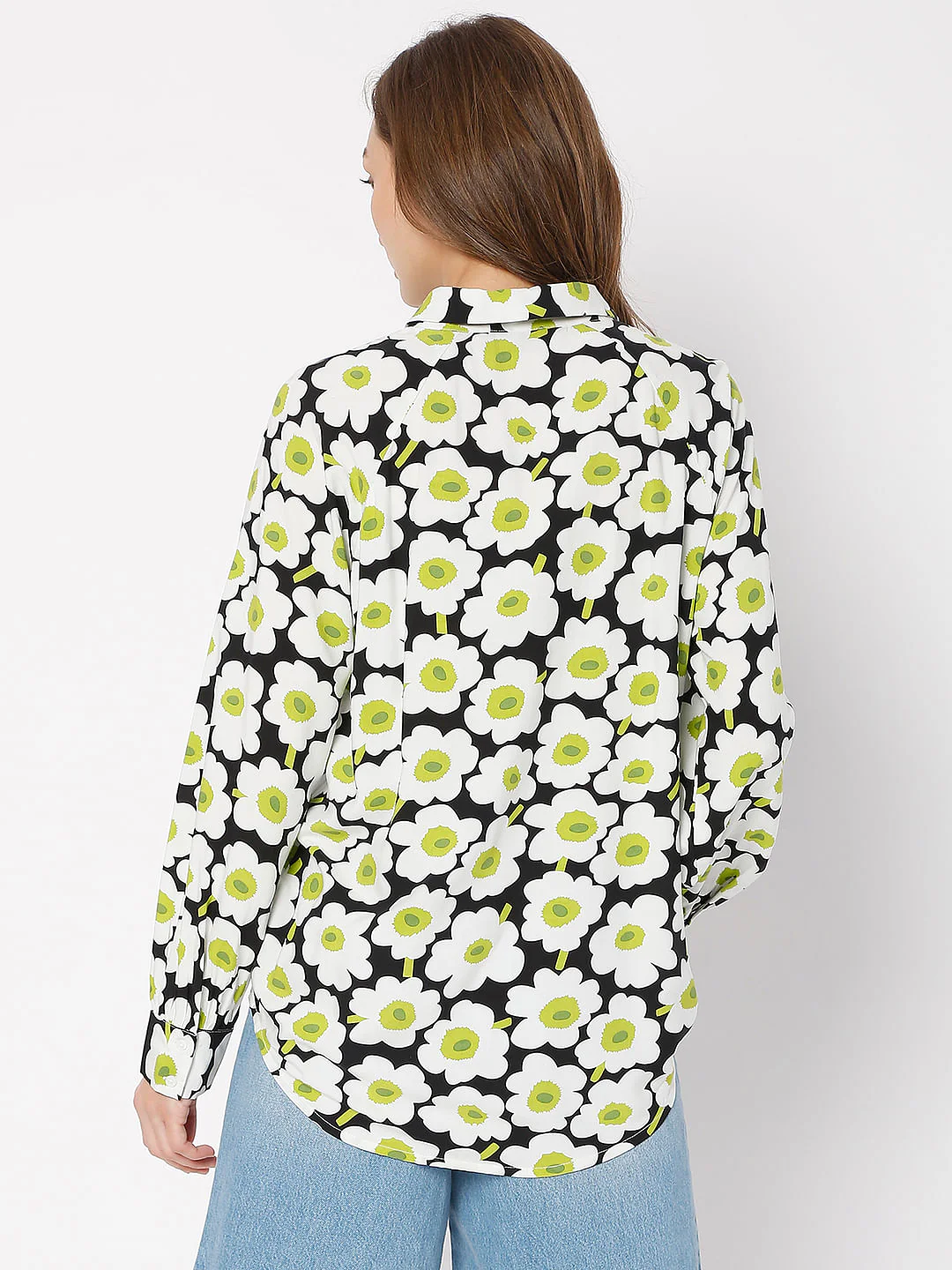 White Floral Print Shirt - Image 4