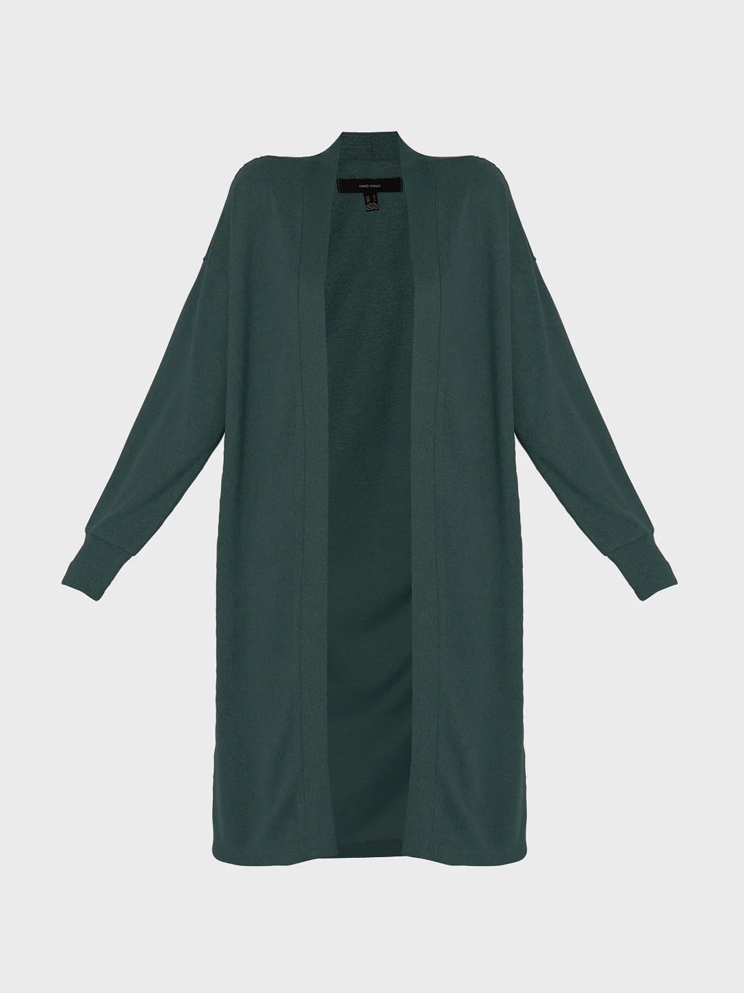 Dark Green Front Open Long Cardigan - Image 6