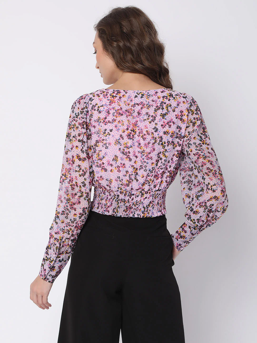 Purple Floral Co-Ord Set Top - Image 4